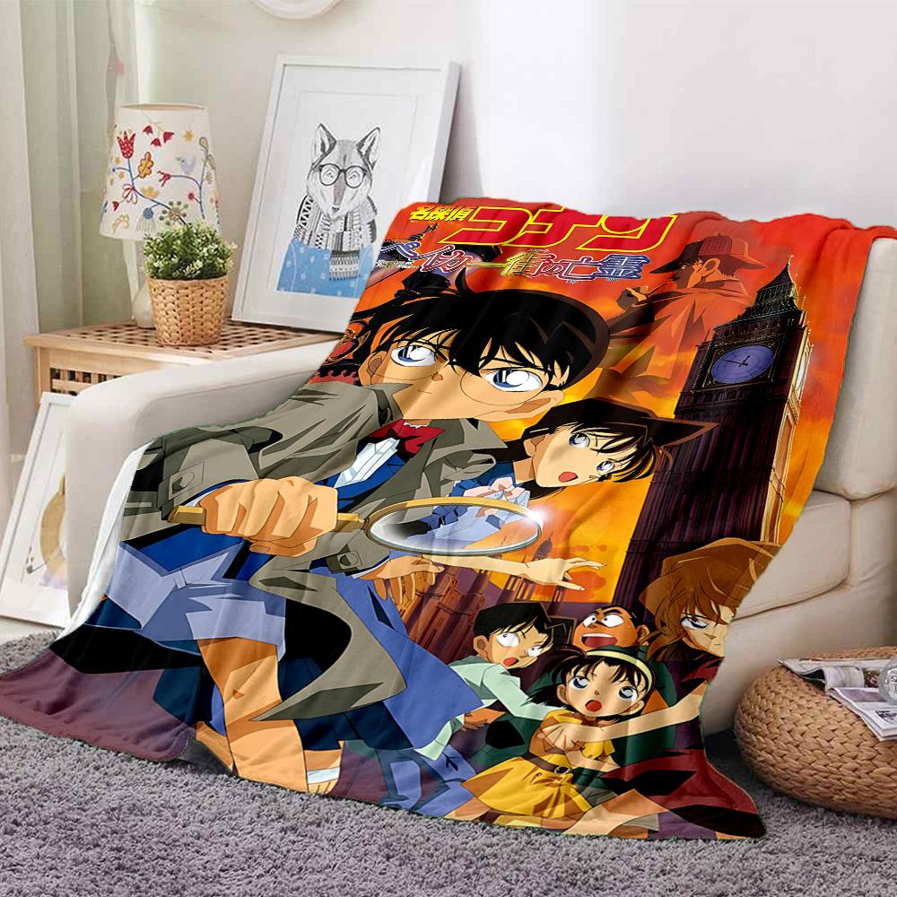 

1pc Detective Conan Soft & Warm Flannel Blanket, Multi-Purpose Throw Blanket for Couch, Sofa, Office, Bed, Camping, Travel 140 130cmx150cm