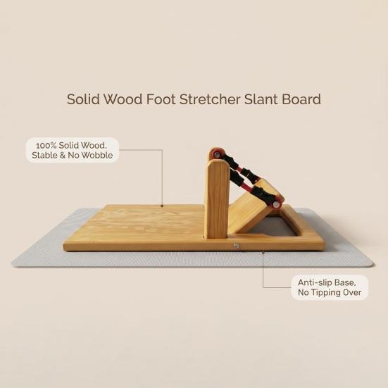 Wooden Calf Stretcher Slant Board Achilles Tendonitis Plantar Fasciitis Pain