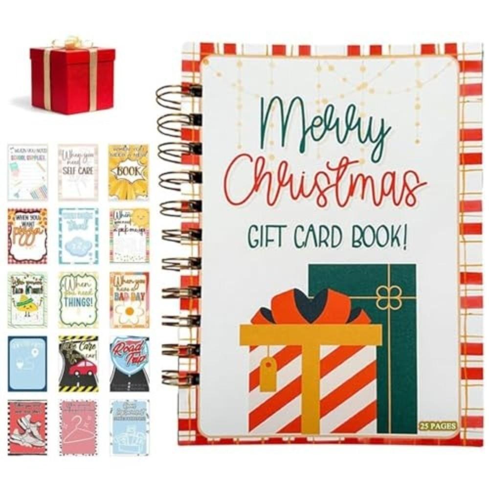Keepsake College Survival Gift Card Book Christmas Festive Card Organizer  for Her-Him-Friends-Son