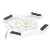 Laptop Cooler Pad with Luminous Large Fan USB Notebook Computer Foldable Stand DRS08(White )
