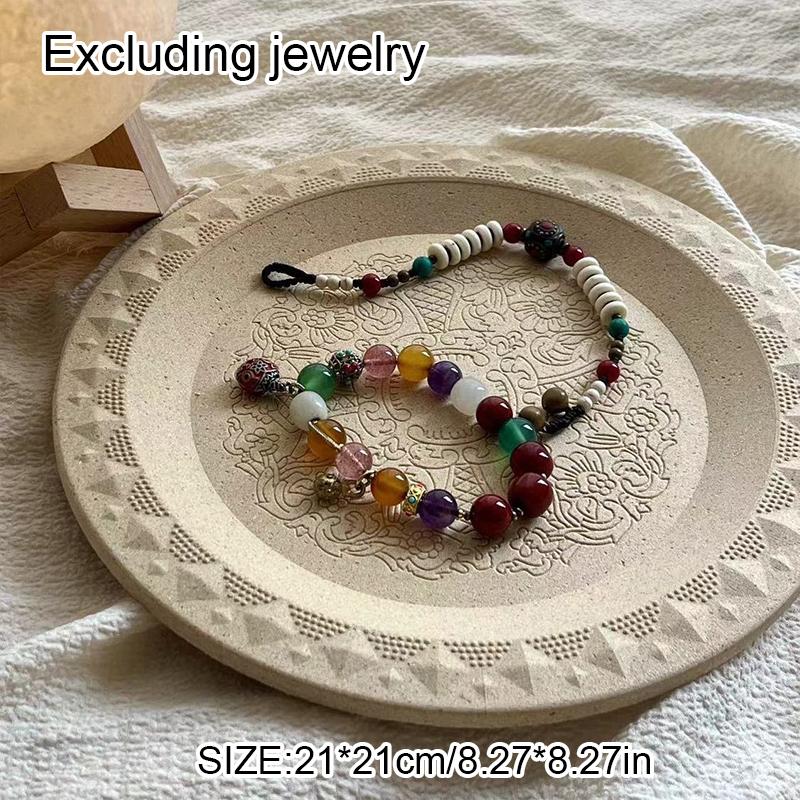 1PC Photo Prop Tray Elegant Vintage European-Style Retro Tray Shatterproof Jewelry Wood Tray Table Centerpiece