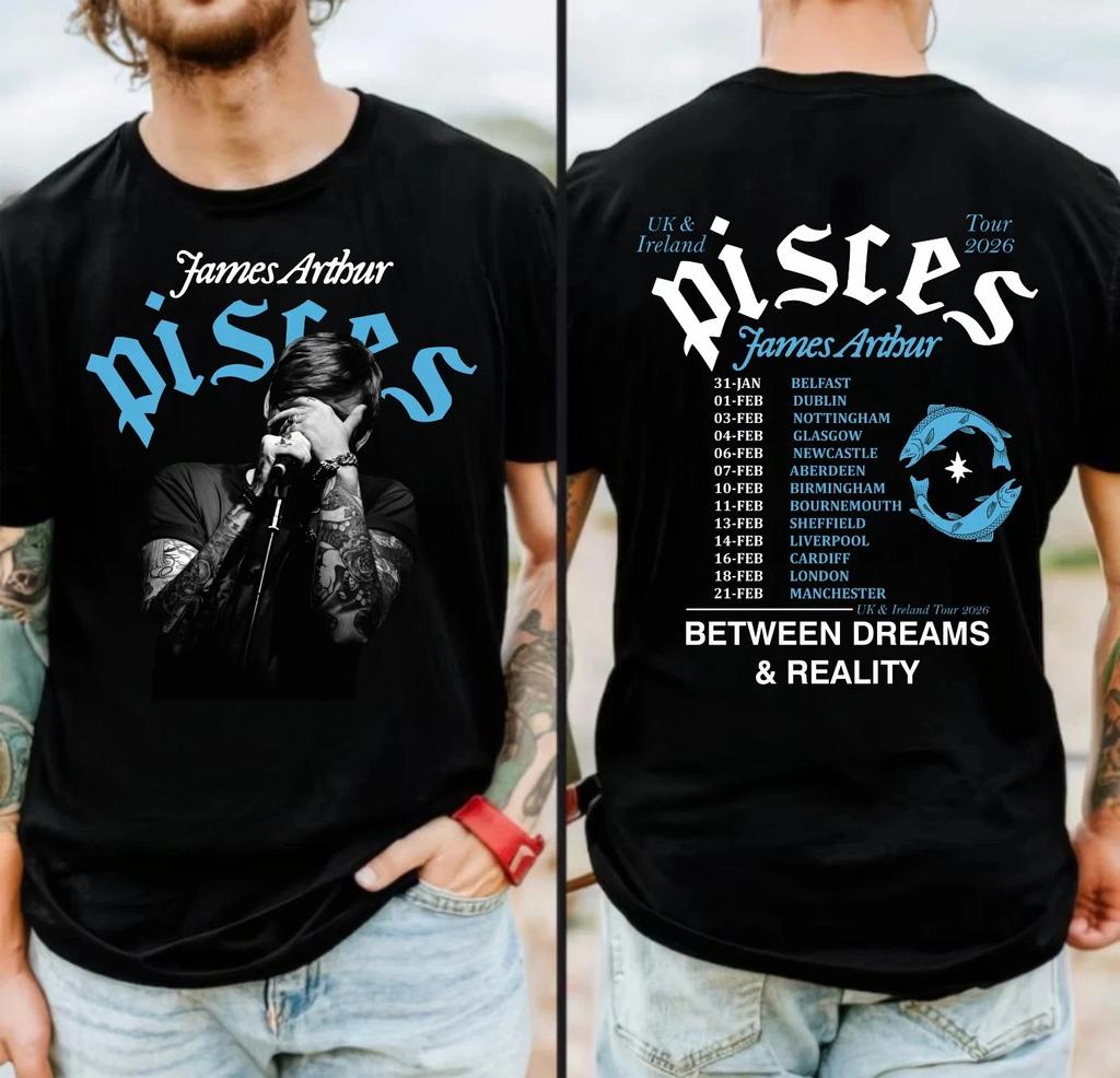 World Tour Dates 2026 Pop Singer Pisces Era Style Graphic T-Shirt Reprint