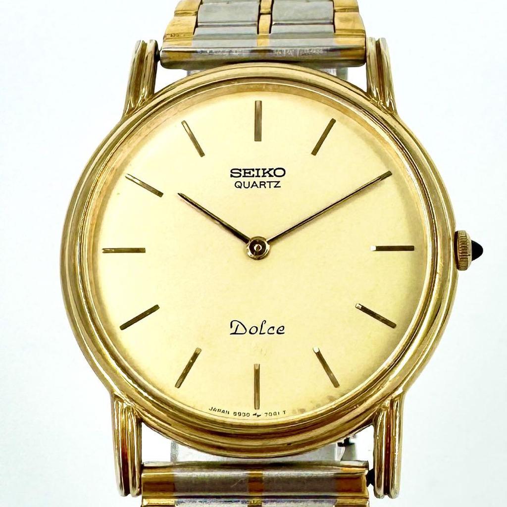 [USED] Battery SEIKO Dolce Round Two-tone Watch