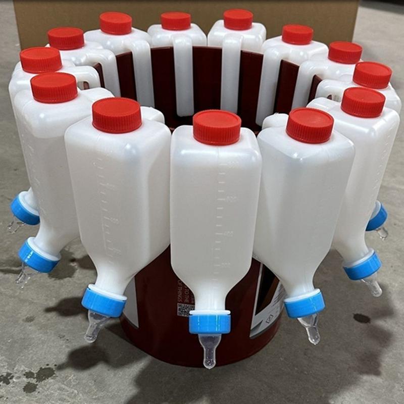 Lamb Milk Bottle Lamb Bottle Milk Bucket Hangable Milk Feeder with Clear Scale Soft Nipple Goat Bottle Lamb Feeder Bottle