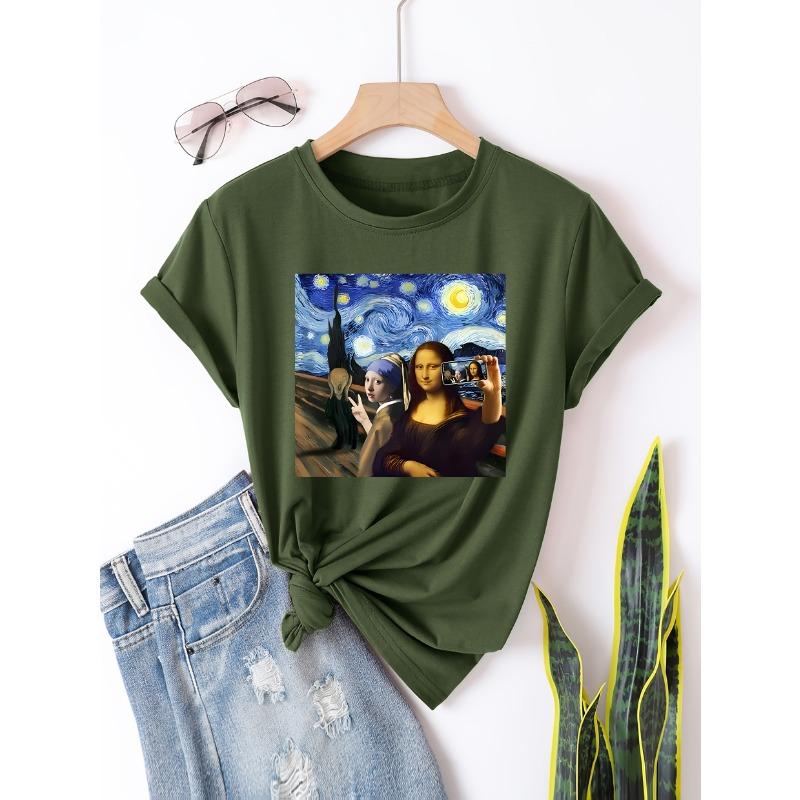 

Printed Fashionable Casual Short Sleeves 6XL