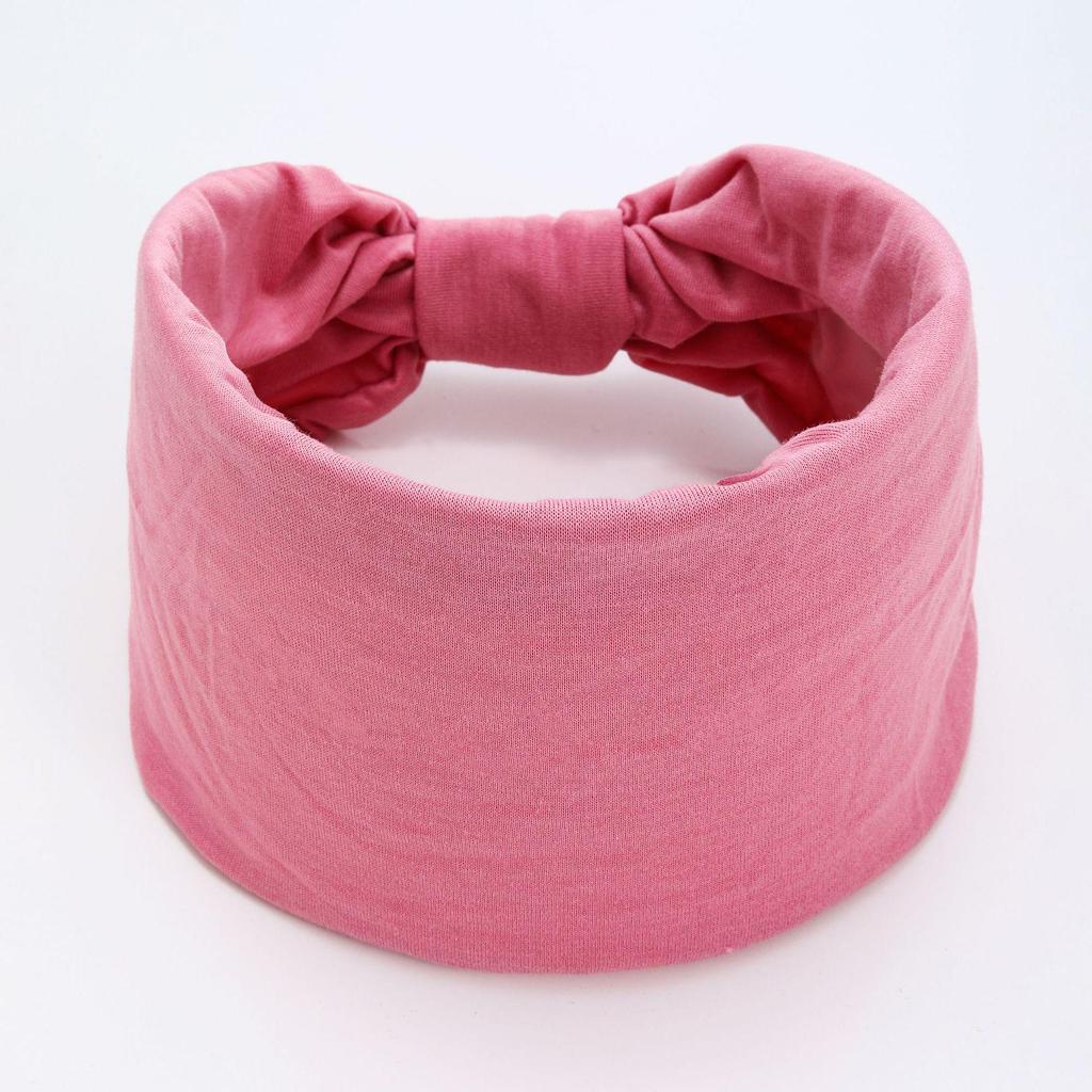 Bohemian Solid Color Stretchy Sports Headband - Sweat-Absorbing Yoga Hair Band Scarf Accessory