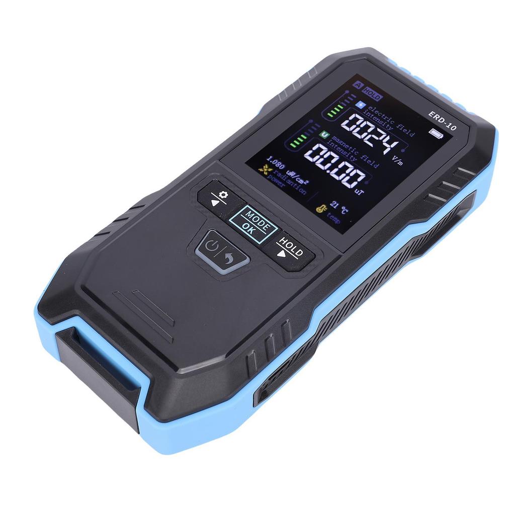 Electromagnetic Field Meter 4 in 1 Electric Magnetic Field Radio Frequency Temperature Detector EF MF RF Meter with