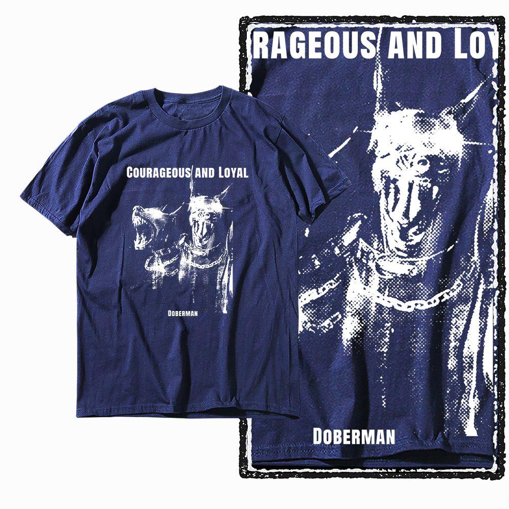 

G59 NAVY Big Size 100% Cotton Dog Printed Men s T-shirt | Streetwear Cool Vintage O-neck men s Tee Tshirt S