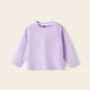 Winter Korean Style Girls' Candy Long Sleeve Cotton Base Shirt Children's Clothing All-Match Candy Basic Boys' Round Neck T-shirt
