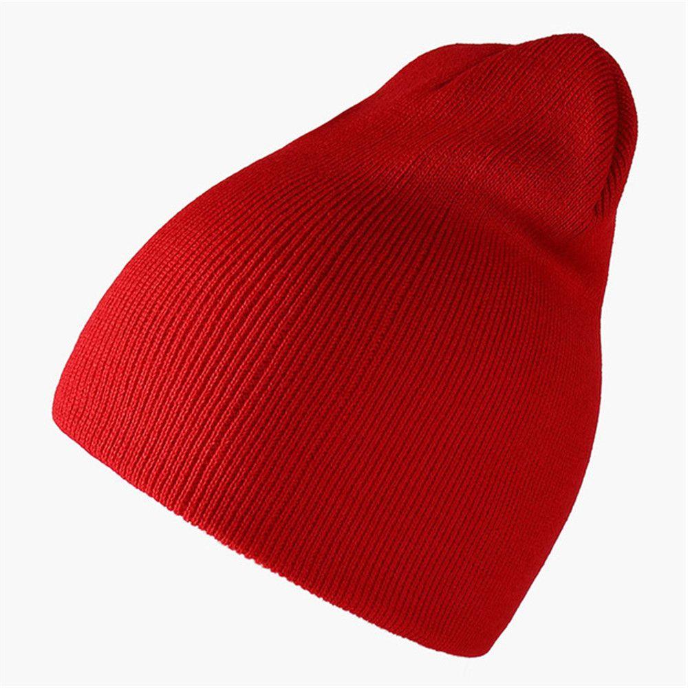 Warm Unisex Hip Hop Casual Candy Color Knitted Cap Beanies Hat Soft Skullcap