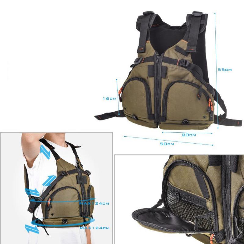 Adult Men Lifejacket Portable Waterproof Swimming Boating Sailing Saving Life Vest