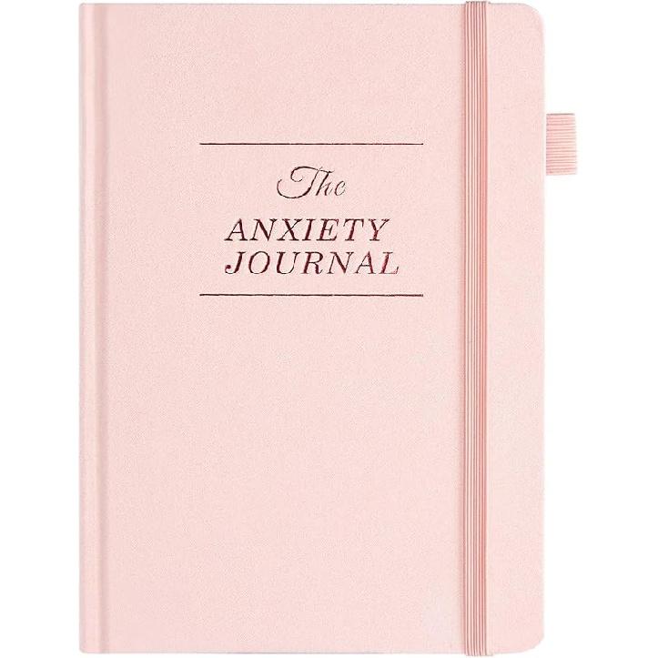 JUBTIC Guided Anxiety Journal – Guided CBT Journal with Prompts for Self Care & Stress Relief, Cognitive Behavioral Therapy Mental Health Journal розовый