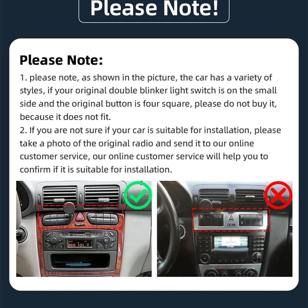 Android HD Reversing Camera with CarPlay for Mercedes-Benz C-Class W203 Navigation