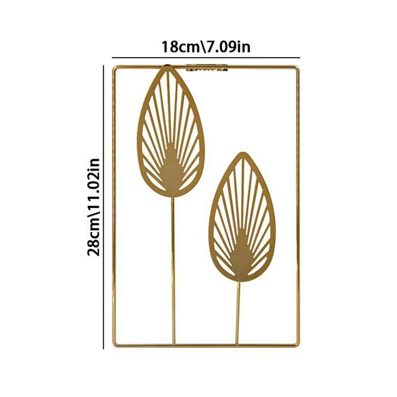 Modern Metal Wrought Iron Leaves Wall Hanging Ornament Wrought Iron Leaves Mural Pendant Living Room Bedroom Home Decor