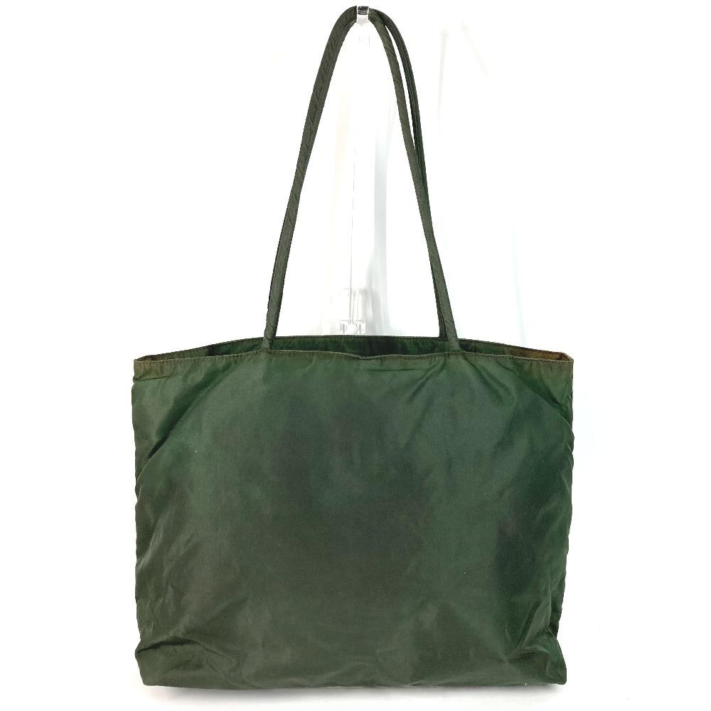 Prada צלחת לוגו משולשת תיק תיק טוט תיק כתף ניילון חאקי