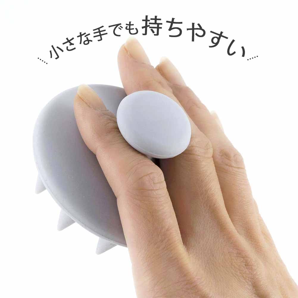 Shimomura Kihan Silicone Shampoo Brush in for Men and Hair Pore Easy to Light 44251 [Made Japan] Women, Washing, Scalp, Massage, Clean, Gray,