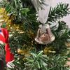 Ornament Bells Metal Angel Wings Christmas Tree Bells Silver with Ribbon Christmas Tree Pendant Hanging Festive