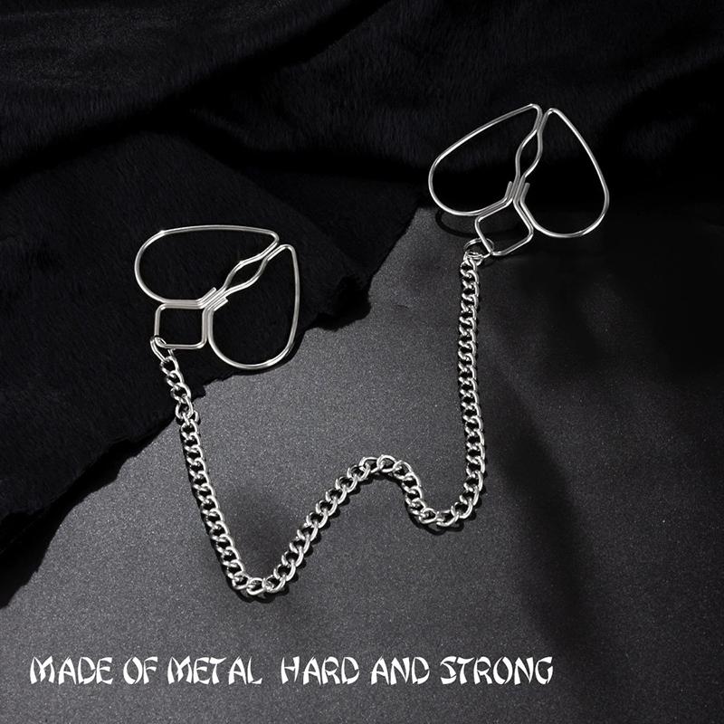 Heart Nipple Clamps Sex Adjustable Body Clips Non-piercing Jewelry For Women And Couples