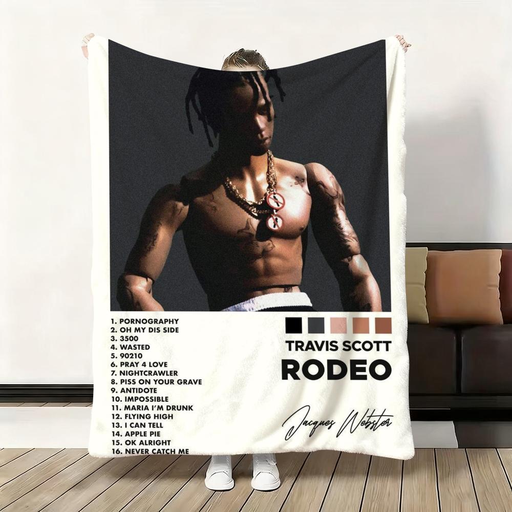 A$Aps R-Rocky A-Asap Throw Flannel Fluffy Soft Blanket Warm Skin-Friendly Throw For Sofa Bed Office Nap Winter