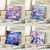 Game Anime Genshin Impact Sangonomiya Kokomi Pillow Case Square Pillow Cushion Cover Bedroom Sofa Room Decoration Casual