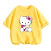 Sanrio Summer Boys' and Girls' Casual Clothing Hello Kitty Breathable Anime T-Shirt for Children