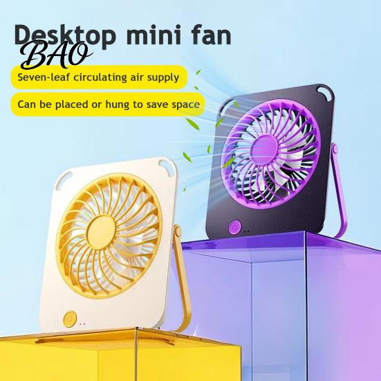 Hanging Fan for Office Portable Small Fan, Rechargeable Ultra-thin Silent Operation, with 3 Gear Desk Wind Speed Desktop Study Dormitory Outdoors Soft