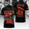 Koszulka LED Zeppelin z nadrukiem 3D Retro Street Amerykańska z krótkim rękawem Odpowiednia zarówno dla mężczyzn, jak i kobiet Fanów
