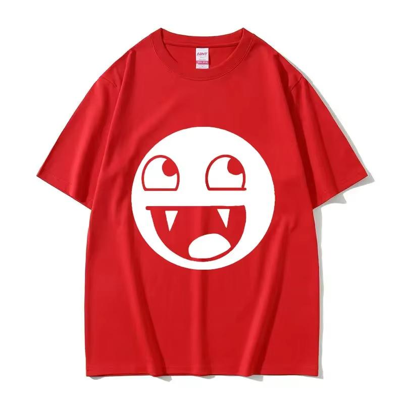 2025 Summe O-Neck Fashion Quality T-Shirt Casual Face Domo Kun Funny Meme Women 100% Pure Cotton Printed Leisure T-shirt Y2k