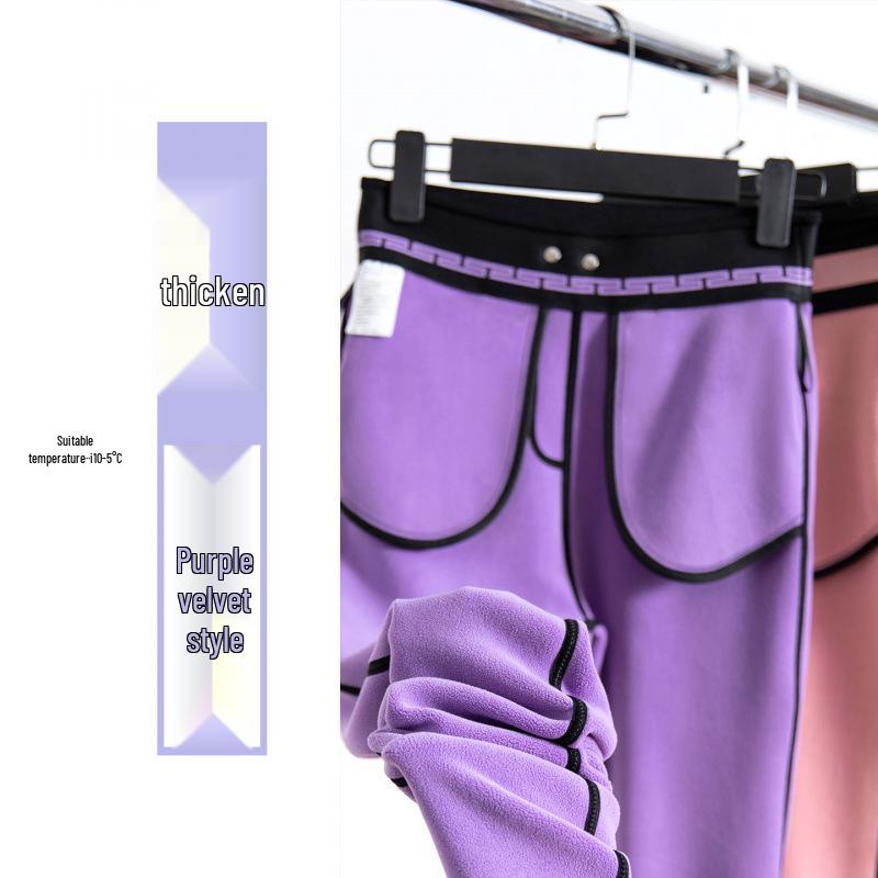 

Women s High-Waist Slimming Pencil Pants - Luxury Black Base Layer with Velvet, Perfect for Autumn/Winter. XL - suitable for 120-135 lbs