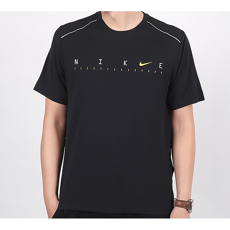 Nike Dri-Fit Miler Future Fast Quick-Dry Reflective T-Shirt Men Tops Black CJ6484-010