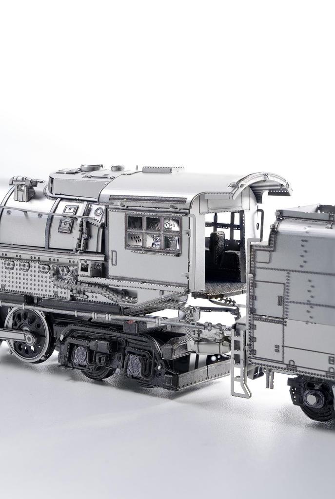 Piececool Puzzle 3D, Metalowa Lokomotywa Parowa Big Boy, Wymaga Montażu, Nie Wymaga Kleju, Trudność 5-gwiazdkowa, Poziom Średniozaawansowany/Dorosły