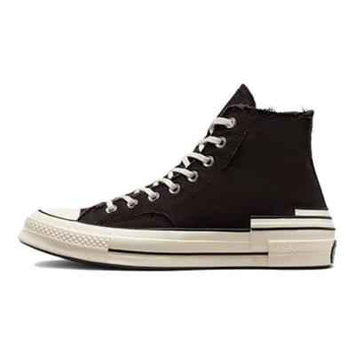Chuck 70 High Hakkenrand Glow - Fluweel Bruin Unisex Sneakers Motor-Rook A03239C