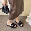 French Flat-bottomed Slippers Women's Summer Wear 2025 New Fashion Soft Bottom Non-slip Internet Celebrity Lightweight Small Fragrant Cool Slippers