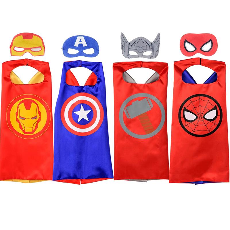 Hero Cape for Kids and Adults - Captain America, Superman, Iron Man Shawl Cloak 70x70cm