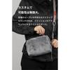 Aso Fluff Pouch L Size Faux Fur Cosmetic Pouch with Gusset Off White