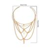 Women's Stacked Fringe Arm Chain Jewelry Customizable Fit Alloys Arm Bracelet for Casual and Formal Occasion