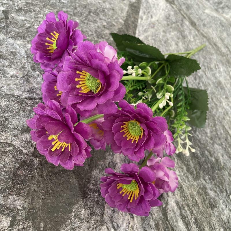 Country Style Silk Chrysanthemum Artificial Flower For Home Decor Photography Prop