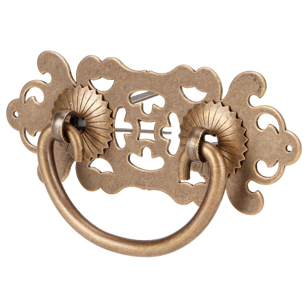 2pcs 10.2*4.1cm Drawer Handles Brass Furniture Handles Antique Cabinet Pulls  Drawers