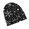 2D Flat Printing Christmas Snowflakes Pattern Modern Adult Beanie Designed To with Laid-Back Street Style Or Elevate Easy Outfits with Understated Edg