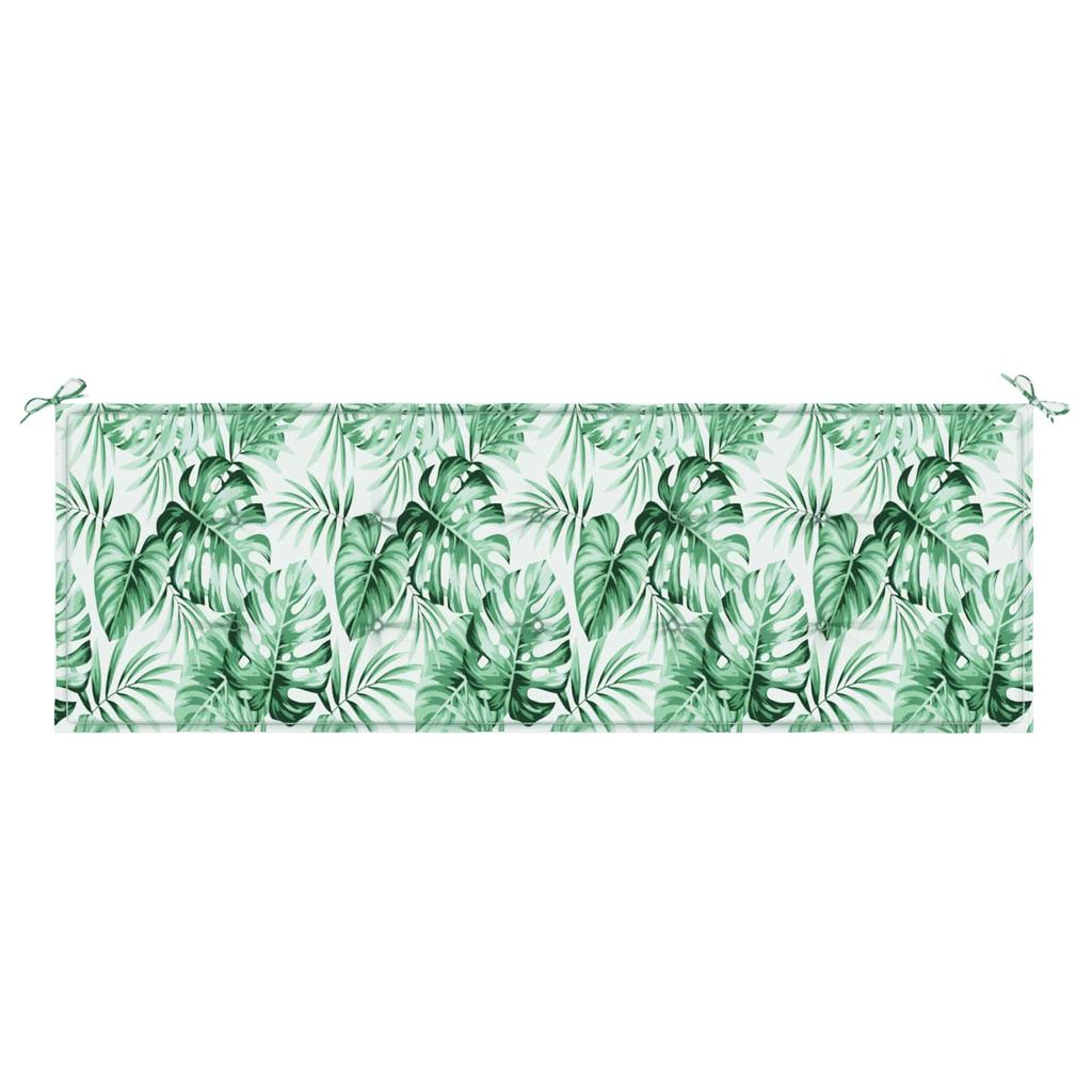 Bench Cushion Leaf Pattern 150 X 50 X 3 Cm Oxford Fabric