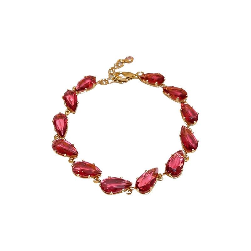 Elegant Zircon Water Drop Jewelry Bracelet For Womens Fashion Accessories