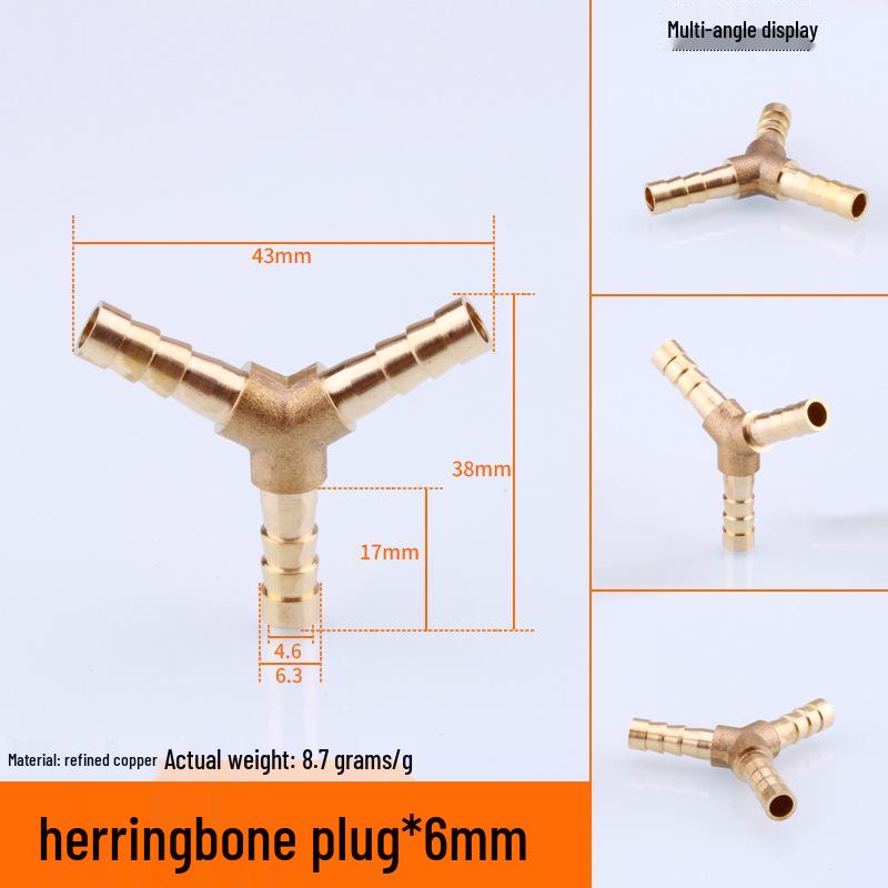 Miedziana Pagoda Trójnik Typu Y Dysza do Rury Gazu Ziemnego, Zielona Głowica, Dostępna w Rozmiarach 6/8/10/12.