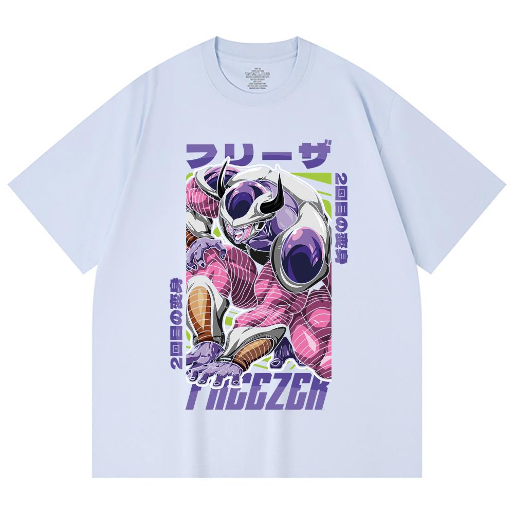 230 g/m² 100% bavlna Dragon Ball V72 Král Cold Potisk Unisex T-shirt z těžké bavlny