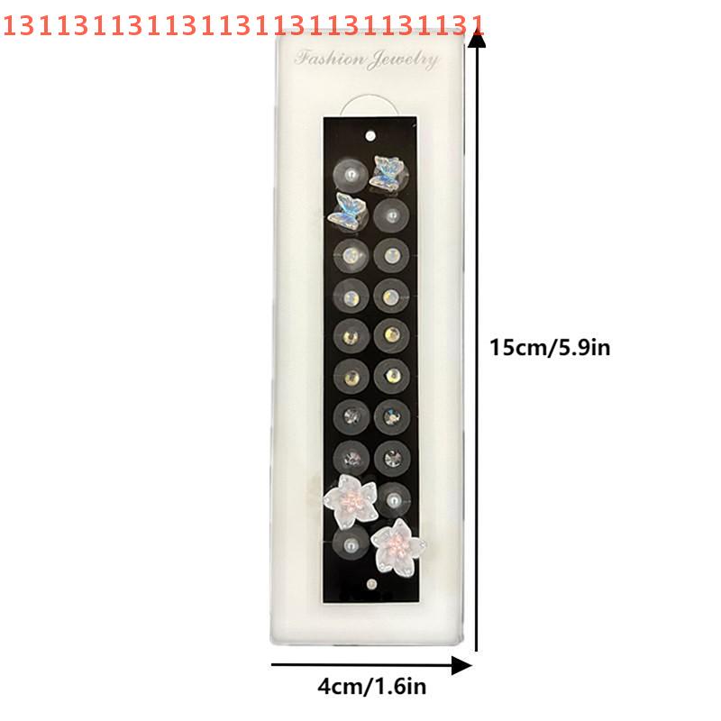 20 Patches Butterfly Flower Shape Crystal Ear Seed Acupuncture Auricular Disposable Ear Stickers Massage Therapy Needle Patch