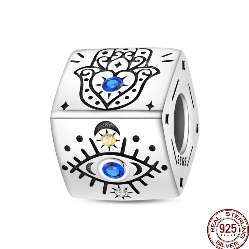 Copper Devil'S Eye Fatima Hand Charms Beads Tarot Cards Pendant Fit Original Bracelet Women Diy Jewelry Accessories