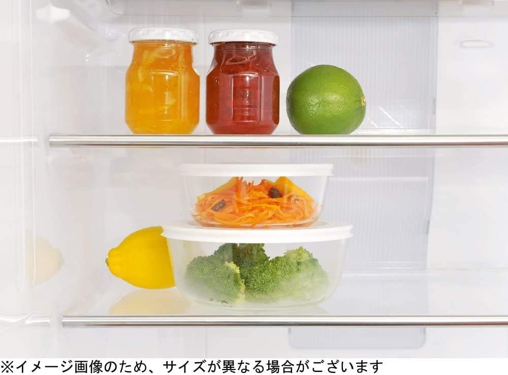 Iwaki Heat-Resistant Glass Storage Containers, Large, 1.3L, Set of 4, Pack Bowl, KBC4160-W1