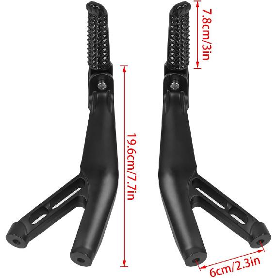 CHIFUN Rear Passenger Foldable Footpeg for YZF R7 2022-2025, YZF R1 R1S R1M 2015-2025, YZF R6 2017-2022, CNC Aluminum Motorcycle Foot Pegs Non-slip