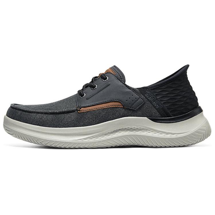 Skechers Slip-Ons Comfortable Versatile Low-Top Casual Shoes Men sneakers Black Brown 205212-BLK 41