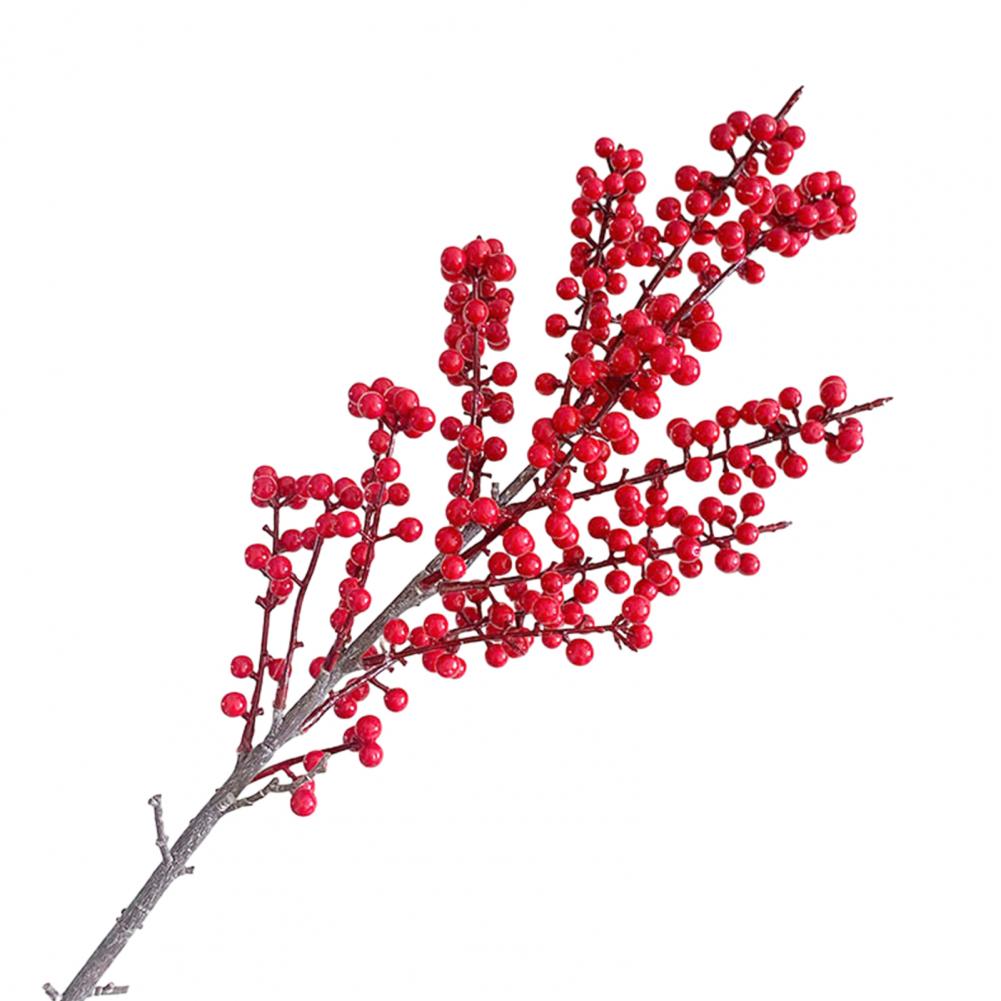 Long-lasting Fake Berries No Maintenance Artificial Flowers Artificial Holly Berries Decoration Realistic Faux Berries Flexible
