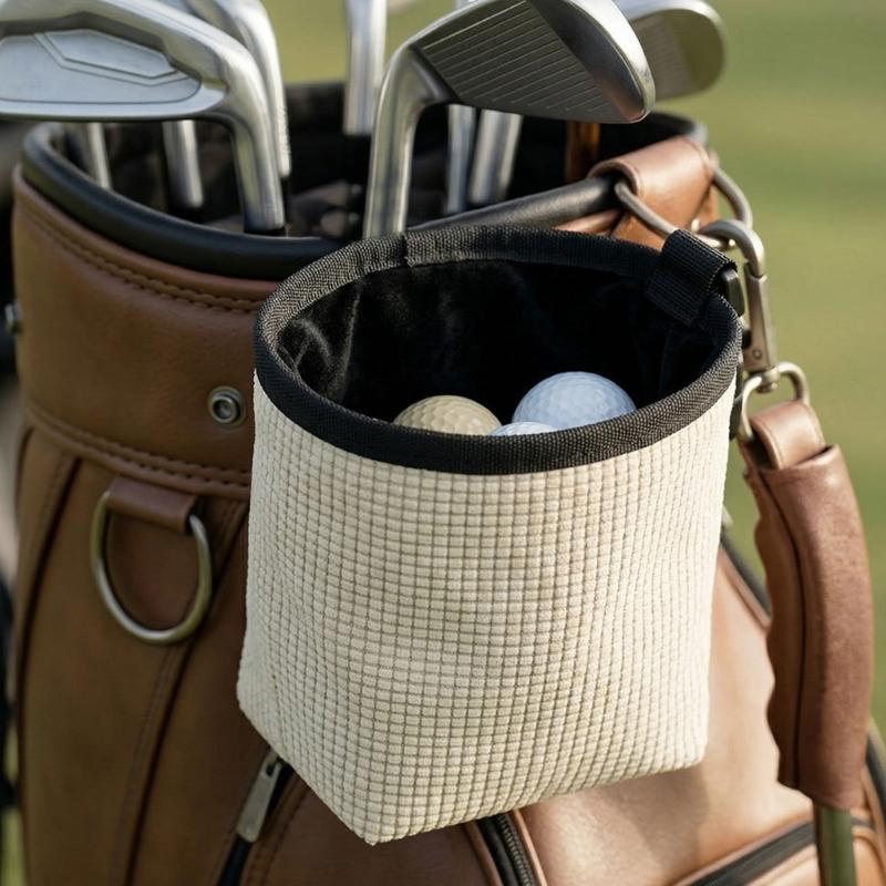 Golf Club Cleaning Pouches With Waterproof Liner Detachable Clip Machine Washable Golf Ball Cleaner Bag For Daily Use